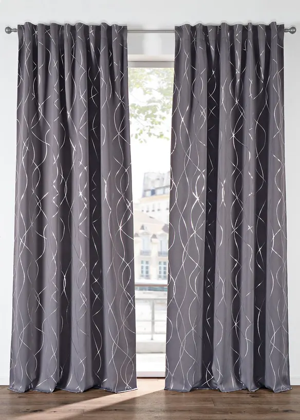 Verduisterend gordijn met glans, ook verkrijgbaar in extra lang (1 stuk), bonprix