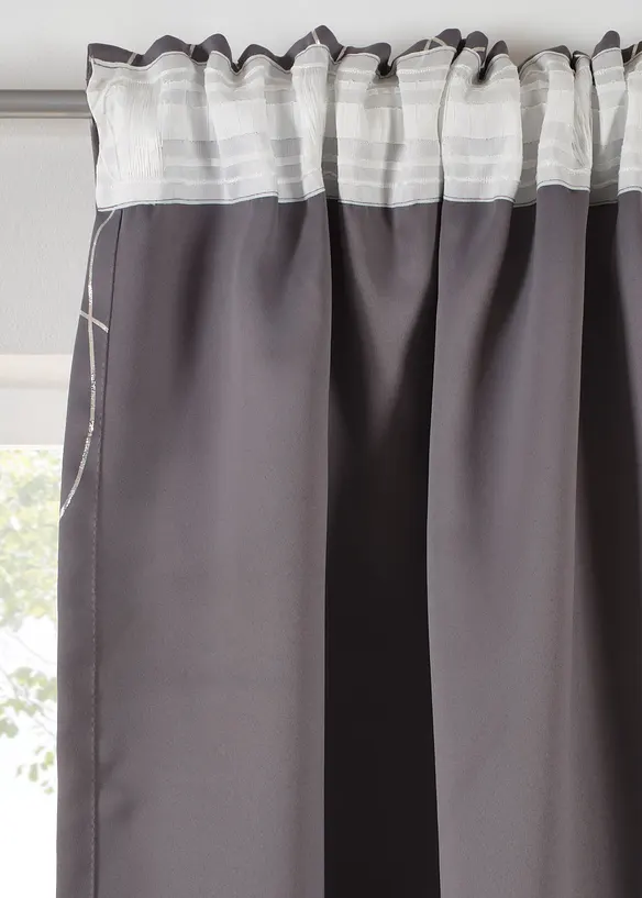Verduisterend gordijn met glans, ook verkrijgbaar in extra lang (1 stuk), bonprix