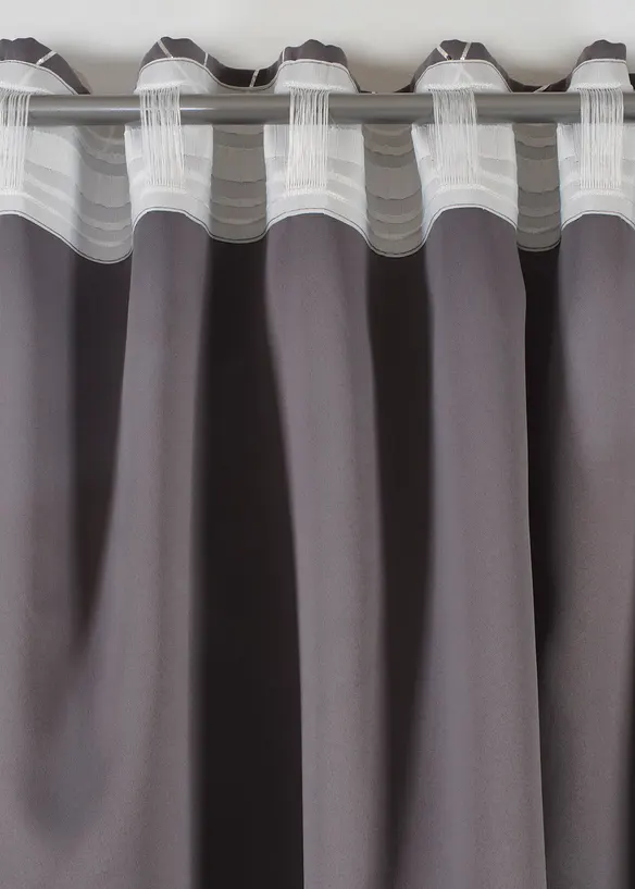 Verduisterend gordijn met glans, ook verkrijgbaar in extra lang (1 stuk), bonprix