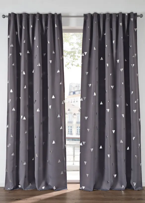 Verduisterend gordijn met glans, ook verkrijgbaar in extra lang (1 stuk), bonprix