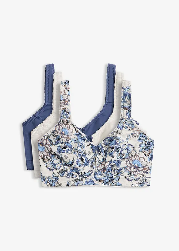Bh zonder beugel met biologisch katoen (set van 3), bonprix