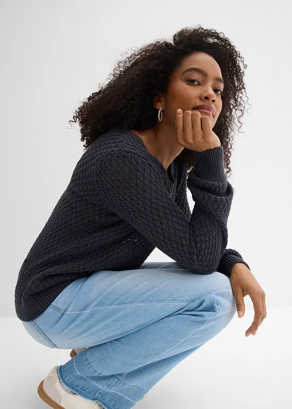 Trui in een katoenmix, bonprix