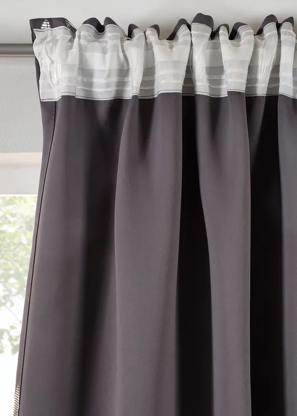 Verduisterend gordijn met glans, ook verkrijgbaar in extra lang (1 stuk), bonprix
