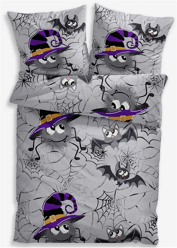 Dekbedovertrek met spinnen, bonprix