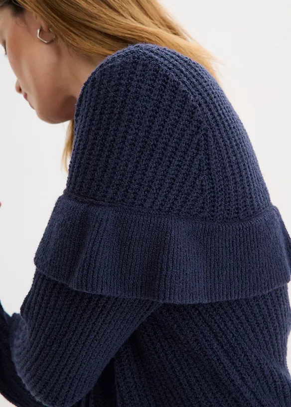 Fijn gebreid vest van katoenmix, bonprix