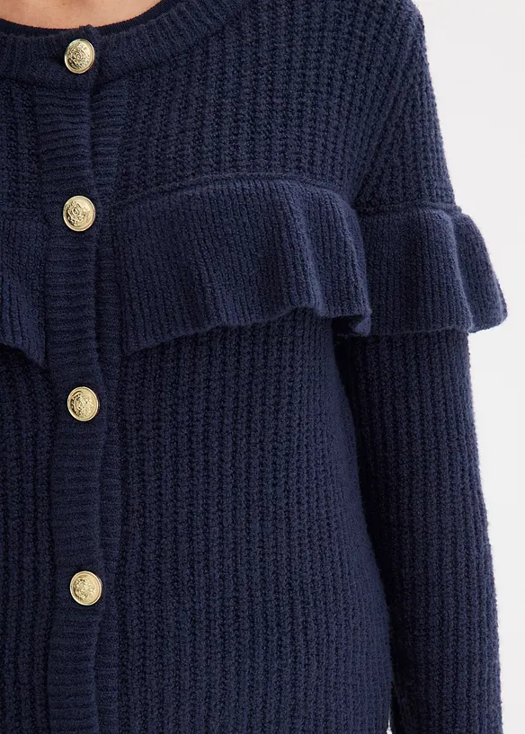 Fijn gebreid vest van katoenmix, bonprix