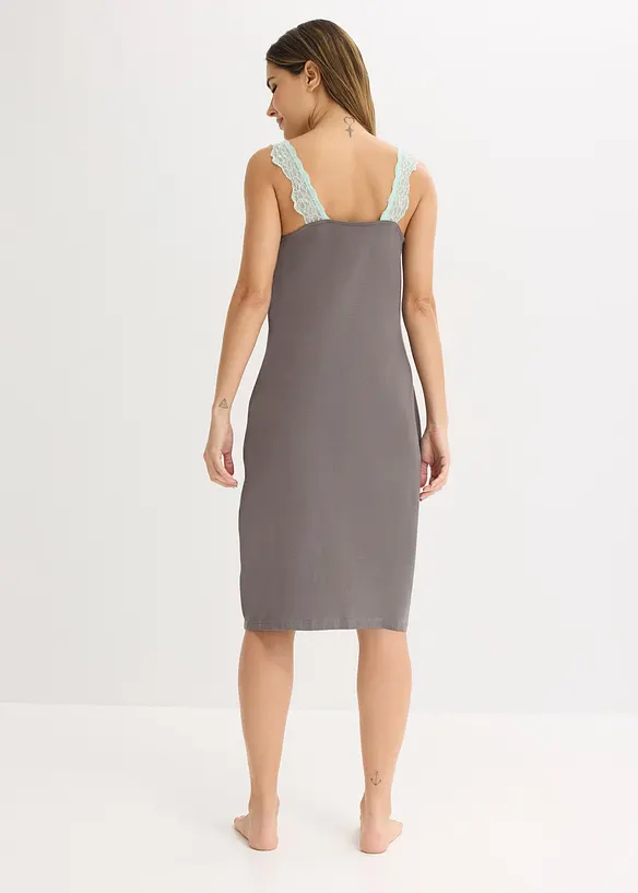 Nachthemd met viscose en kant, bonprix
