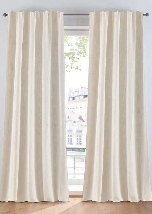 Ondoorzichtig gordijn met structuur (1 stuk), bonprix