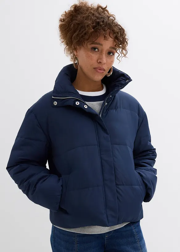 Gewatteerde jas met opstaande kraag, bonprix