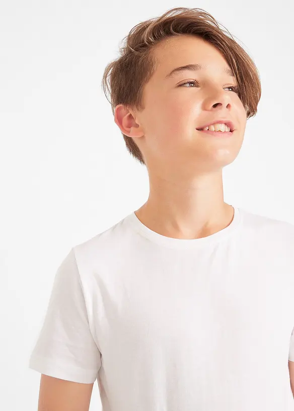 T-shirt met biologisch katoen (set van 3), bonprix