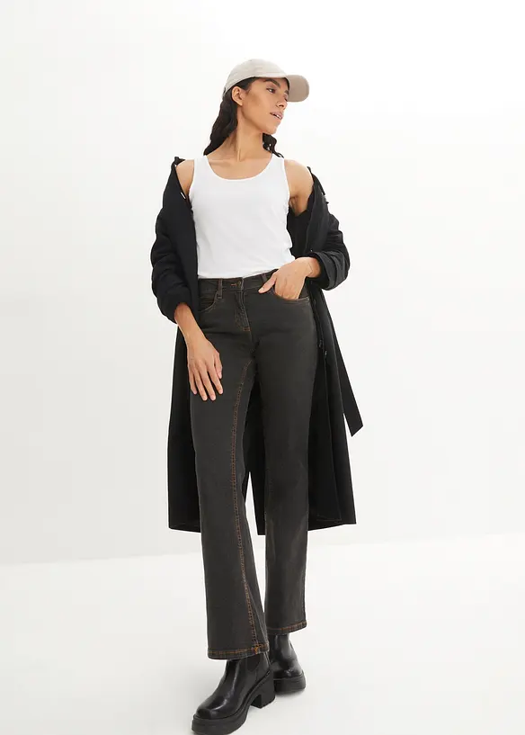 High waist stretch jeans, bootcut, bonprix
