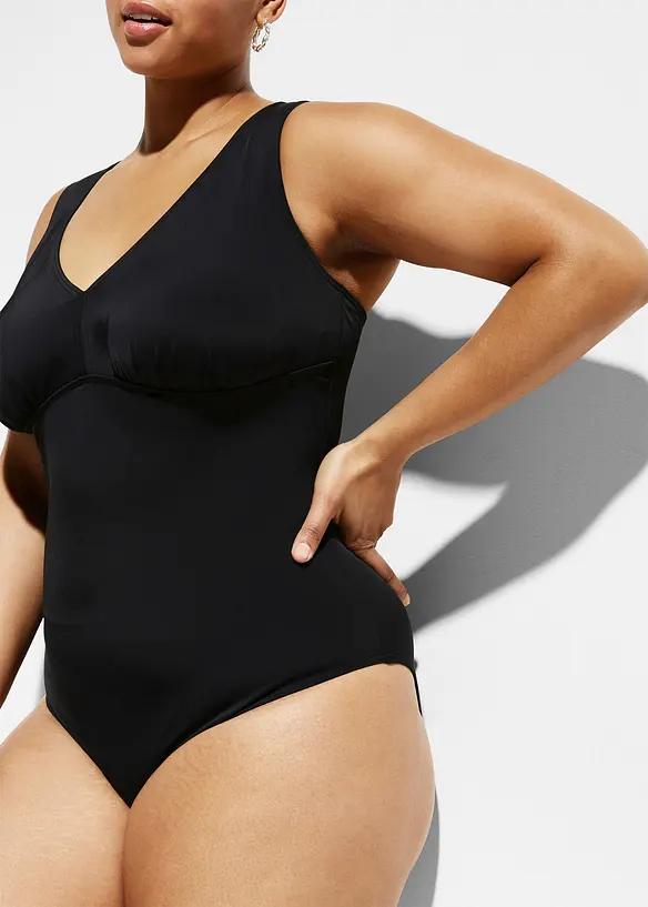 Corrigerend badpak met V-hals, sterk corrigerend, bonprix