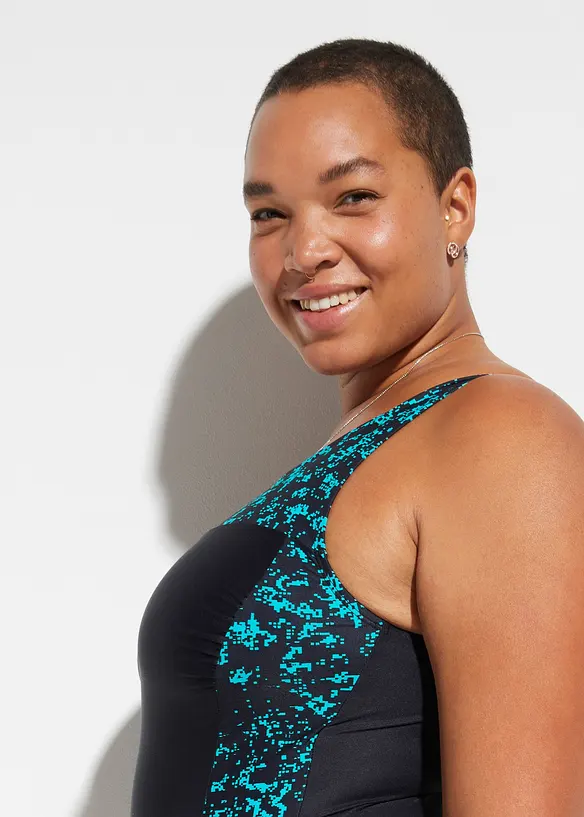 Corrigerend badpak met virekante hals, medium corrigerend, bonprix