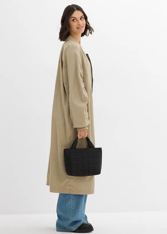 Lange jas met gebreide kraag, bonprix