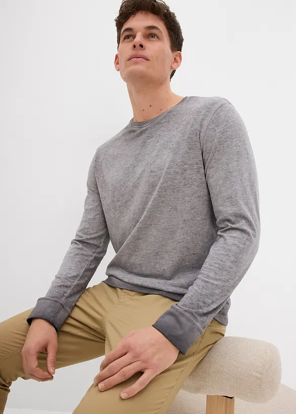 Longsleeve van biologisch katoen (set van 2), bonprix