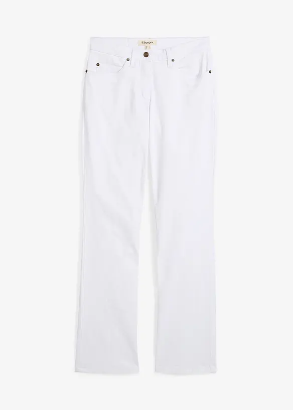 Mid waist stretch jeans, straight, bonprix