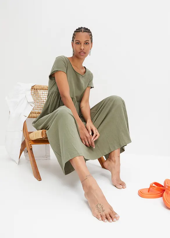 Midi jurk van katoen, bonprix