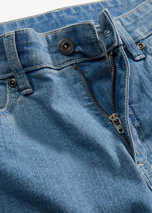 Wide leg jeans mid waist, stretch, bonprix