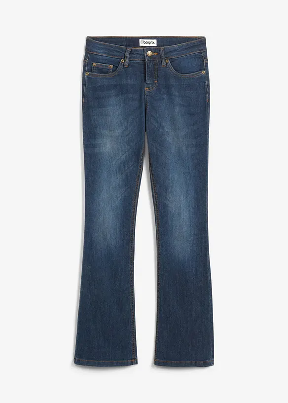 Bootcut stretch jeans, mid waist, bonprix