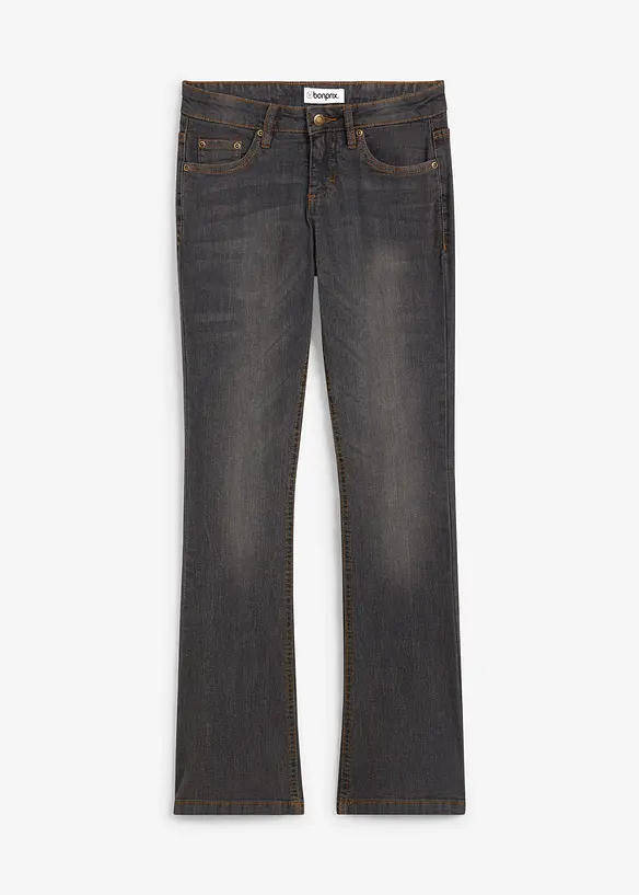 Bootcut stretch jeans, mid waist, bonprix