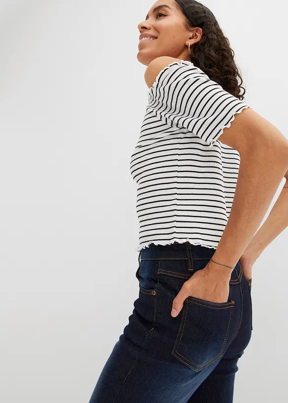 Straight jeans mid waist, stretch, bonprix