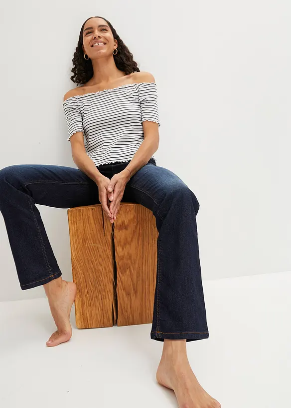 Straight jeans mid waist, stretch, bonprix