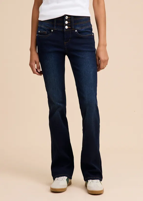 Corrigerende bootcut jeans, high waist, bonprix