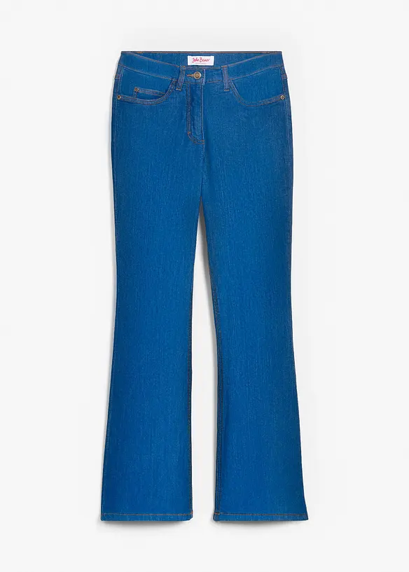 Bootcut stretch jeans, mid waist, bonprix