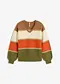 camel/ivoorkleur/koperoranje/lodengroen gestreept