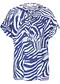 wit/edelsteenblauw zebraprint