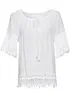 Tuniek met kant van zachte viscose, bonprix