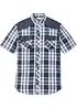 Overhemd met korte mouwen en denim details, bonprix