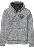 Sweatvest met capuchon en teddy voering, bonprix