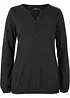 Henley shirt van katoen met lange mouwen, bpc bonprix collection