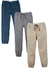 Joggingbroek regular fit van puur katoen (set van 3), bonprix