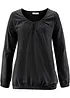 Katoenen longsleeve met elastiek van katoen, bonprix