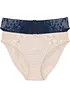 Slip met subtiel kant (set van 2), bonprix