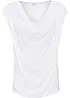 Shirt met watervalhals in een  viscosemix, bonprix