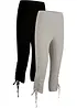 Capri legging met plooitjes (set van 2), bonprix