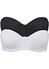 Strapless beugel bh met biologisch katoen (set van 2), bonprix