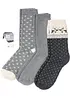 Thermosokken (3 paar) met winterdessin, bonprix