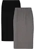 Stretch jersey rok (set van 2), bonprix