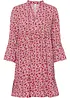 Mini jurk met volants van viscose, bonprix