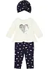 Baby shirt, legging en muts (3-dlg. set) van biologisch katoen, bonprix