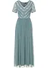Maxi jurk met lovertjesborduursel, bonprix