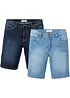 Stretch jeans bermuda, regular fit (set van 2), bonprix