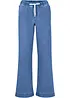 Mid waist stretch jeans, wide leg, bonprix
