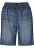 Lichte denim broek met linnen, bonprix