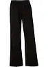 Twill broek met wijd uitlopende pijpen en high-waist comfortband, bonprix