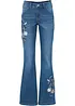 Flared jeans met bloemenborduursel, bonprix